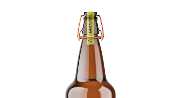 the top of a beer bottle